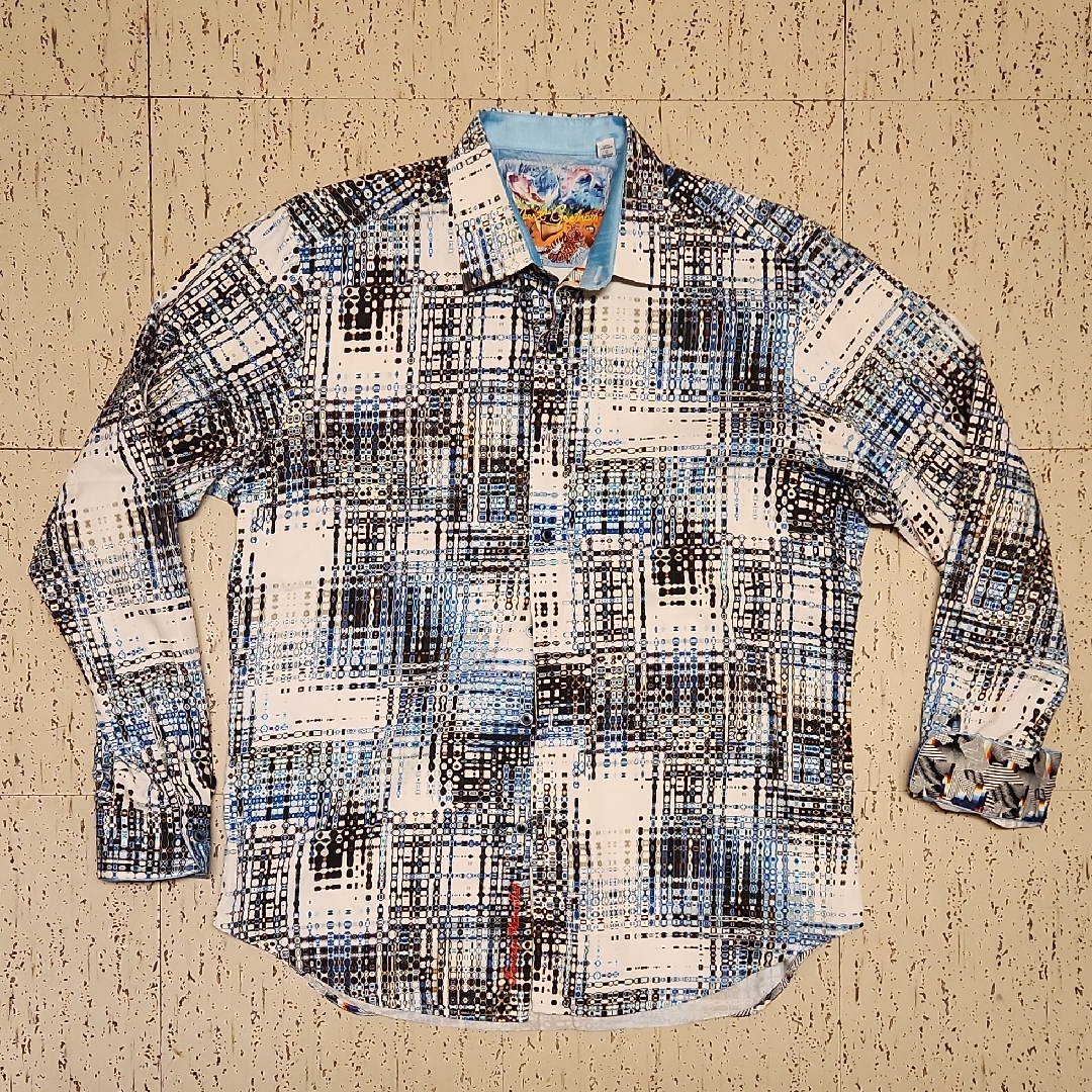 Robert Graham Classic Fit Abstract Button Down Long Sleeve Casual Dress Shirt